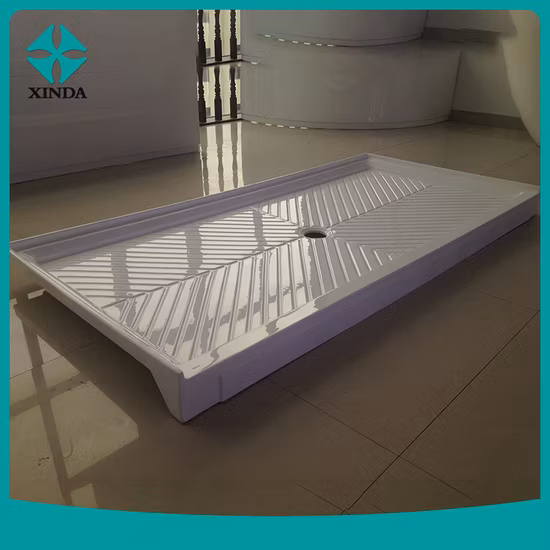 Customized Size Bathroom Rectangle Marble Shower Tray