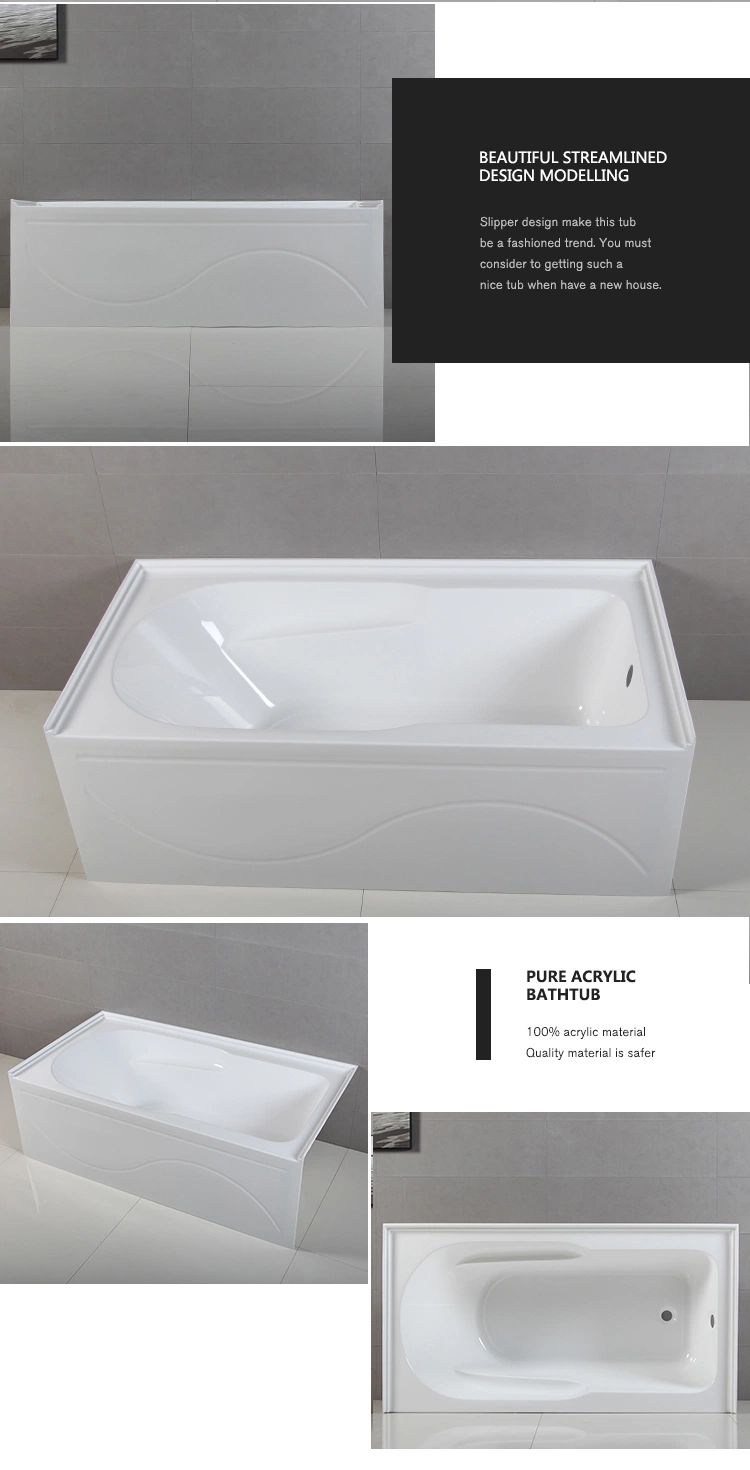 Cupc for USA Canada 60" Drop in Skirted Standard Alcove Acrylic Bathtub