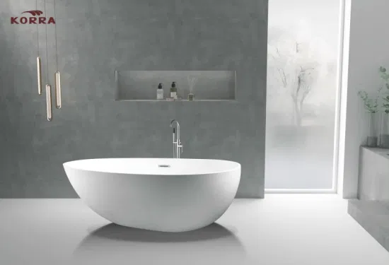 シンプルな自立式アクリル浴槽 K1561