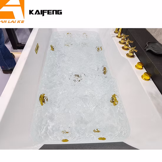 バスルーム自立型ジャグジー浴槽、アクリルマッサージ浴槽 (KF)