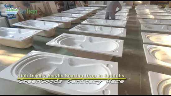 中国の低価格 1400 ミリメートル小型サイズアクリル浴槽浴室ドロップイン浴槽